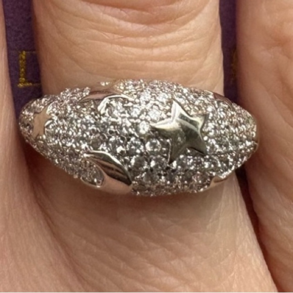 NWT Melinda Maria Pave Dome Ring Size 6